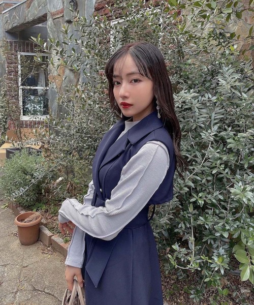 ANDGEEBEE（アンジービー）の「オーバーロックリブトップス（その他トップス・レディース・アイボリー/グレー・MEDIUM）」の18枚目の写真