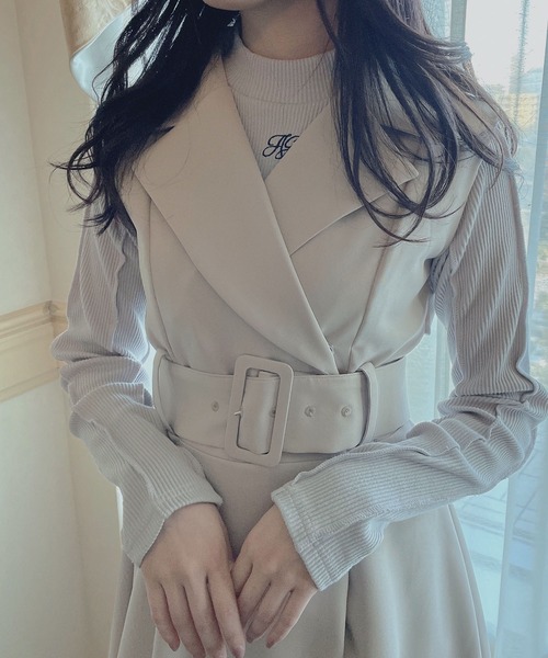 ANDGEEBEE（アンジービー）の「オーバーロックリブトップス（その他トップス・レディース・アイボリー/グレー・MEDIUM）」の20枚目の写真