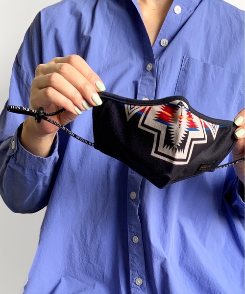PENDLETON（ペンドルトン）の「ST:PENDLETON HARDING PRINT MASK ペンドルトン ハーディング プリント マスク（マスク・メンズ・ブラック/ベージュ/ネイビー/グレー/オフホワイト/カーキ・FREE）」の6枚目の写真