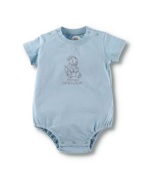 BRANSHES(ブランシェス)の「恐竜プリント半袖ボディスーツ(ロンパース・キッズ・ベージュ/ブルー/ライトグリーン・80/70)」の5枚目の写真