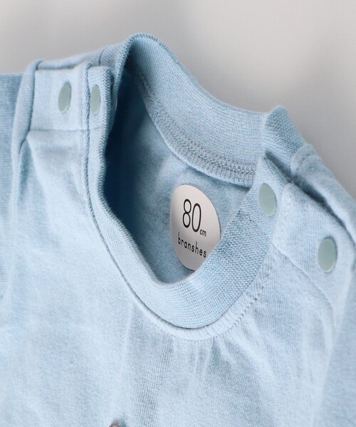 BRANSHES(ブランシェス)の「恐竜プリント半袖ボディスーツ(ロンパース・キッズ・ベージュ/ブルー/ライトグリーン・80/70)」の7枚目の写真