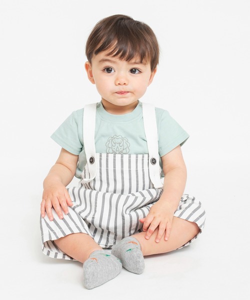 BRANSHES(ブランシェス)の「恐竜プリント半袖ボディスーツ(ロンパース・キッズ・ベージュ/ブルー/ライトグリーン・80/70)」の13枚目の写真