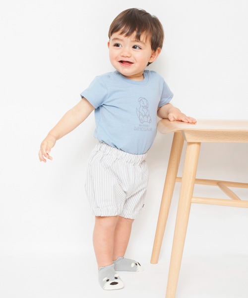 BRANSHES(ブランシェス)の「恐竜プリント半袖ボディスーツ(ロンパース・キッズ・ベージュ/ブルー/ライトグリーン・80/70)」の22枚目の写真