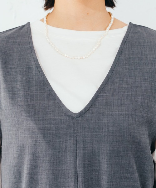 fupel(フぺル)の「ベルト付ジレ(SET UP)(ベスト・レディース・グレイッシュベージュ/グレイッシュブルー/ブラウン・FREE)」の12枚目の写真