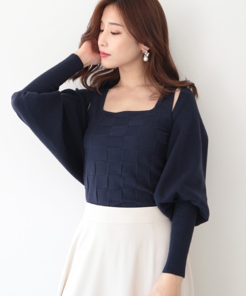 AMBIENT(アンビエント)の「ボレロニットカーディガン(カーディガン/ボレロ・レディース・ベージュ系その他/ピンク/ネイビー/ブラック・FREE)」の4枚目の写真