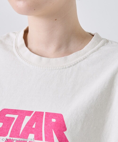 FREAK'S STORE（フリークスストア）の「STAR WARSロゴ半袖Tシャツ/スターウォーズロゴ半袖Tシャツ（Tシャツ/カットソー・レディース・グリーン/オフホワイト/オレンジ/ブラック/ホワイト・ﾌﾘ-）」の18枚目の写真