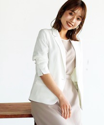WHITE JOOLA | 【洗濯機で洗える＆防シワ】強撚ポリストレッチ・テーラードジャケット(テーラードジャケット)