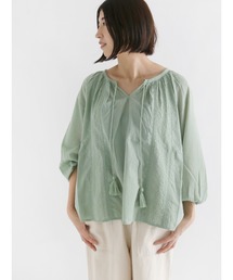 Lugnoncure | 刺繍ギャザープルオーバー(シャツ/ブラウス)