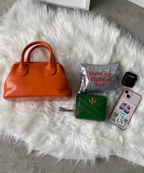 SHAGGIE（シャギー）の「エナメルミニグリップバッグ（ハンドバッグ・レディース・ホワイト/オレンジ/ブラック・FREE）」の18枚目の写真