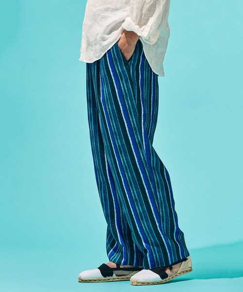 EDIFICE LA BOUCLE（エディフィスラブークル）の「【LA BOUCLE / ラブークル】1タックイージーパンツ (パターンブッチャー)（その他パンツ・メンズ・ホワイト/ブラック/ネイビー/ライトグリーン/アイボリー・1/2/3）」の22枚目の写真