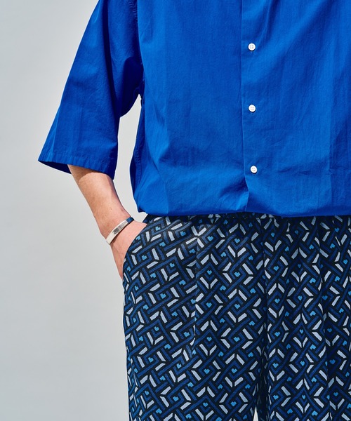 EDIFICE LA BOUCLE（エディフィスラブークル）の「【LA BOUCLE / ラブークル】1タックイージーパンツ (パターンブッチャー)（その他パンツ・メンズ・ホワイト/ブラック/ネイビー/ライトグリーン/アイボリー・1/2/3）」の11枚目の写真