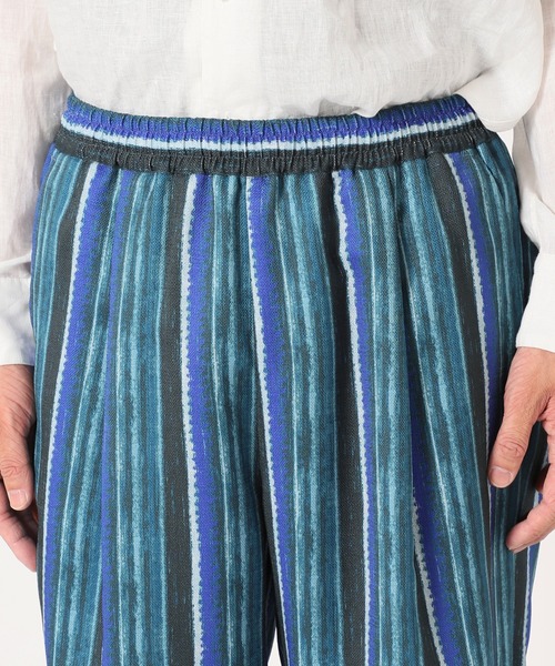 EDIFICE LA BOUCLE（エディフィスラブークル）の「【LA BOUCLE / ラブークル】1タックイージーパンツ (パターンブッチャー)（その他パンツ・メンズ・ホワイト/ブラック/ネイビー/ライトグリーン/アイボリー・1/2/3）」の12枚目の写真