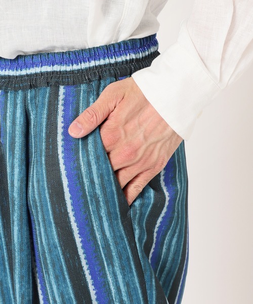 EDIFICE LA BOUCLE（エディフィスラブークル）の「【LA BOUCLE / ラブークル】1タックイージーパンツ (パターンブッチャー)（その他パンツ・メンズ・ホワイト/ブラック/ネイビー/ライトグリーン/アイボリー・1/2/3）」の16枚目の写真