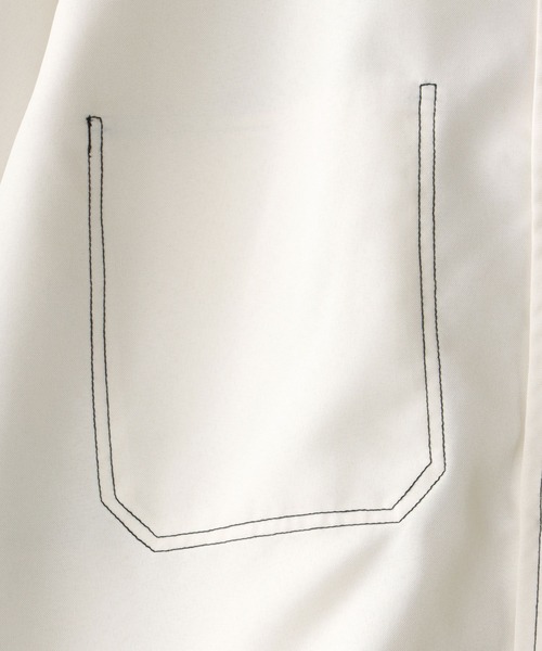SITRY(シトリー)の「ポリトロ ドレープ ワイド シャツジャケット&テーパードパンツ セットアップ(セットアップ・メンズ・ホワイト/ブラック/グレー/モカ/サックスブルー/ブルー・M/L/XL)」の9枚目の写真