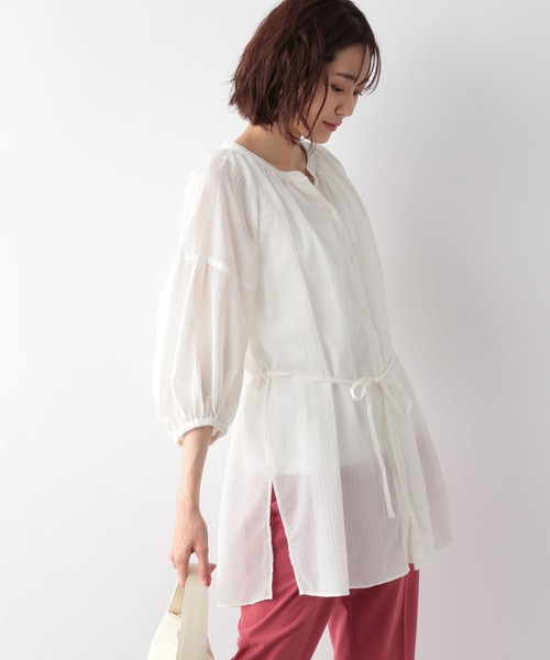 GLOBAL WORK(グローバルワーク)の「エアリーボイルスキッパー6分袖/272290(シャツ/ブラウス・レディース・オフホワイト/カーキ/ブルー/イエロー/ブラック/グリーン系その他3・FREE)」の11枚目の写真