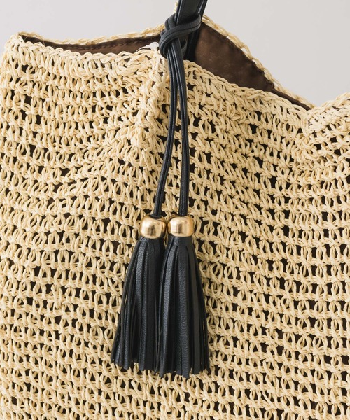 KATHARINE ROSS（キャサリンロス）の「【KATHARINE ROSS】タッセル2wayペーパートートバッグ WEB限定（かごバッグ・レディース・ベージュ/ネイビー/ブラウン/カーキ/ピンク・MEDIUM）」の9枚目の写真