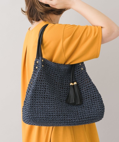 KATHARINE ROSS（キャサリンロス）の「【KATHARINE ROSS】タッセル2wayペーパートートバッグ WEB限定（かごバッグ・レディース・ベージュ/ネイビー/ブラウン/カーキ/ピンク・MEDIUM）」の21枚目の写真