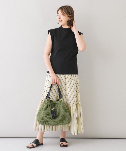 KATHARINE ROSS（キャサリンロス）の「【KATHARINE ROSS】タッセル2wayペーパートートバッグ WEB限定（かごバッグ・レディース・ベージュ/ネイビー/ブラウン/カーキ/ピンク・MEDIUM）」の7枚目の写真