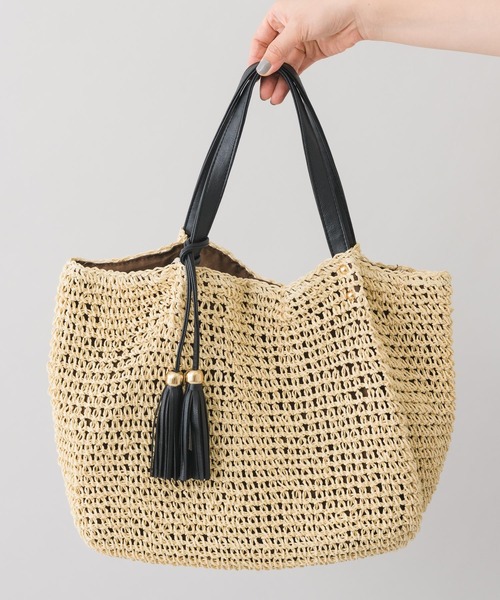 KATHARINE ROSS（キャサリンロス）の「【KATHARINE ROSS】タッセル2wayペーパートートバッグ WEB限定（かごバッグ・レディース・ベージュ/ネイビー/ブラウン/カーキ/ピンク・MEDIUM）」の15枚目の写真