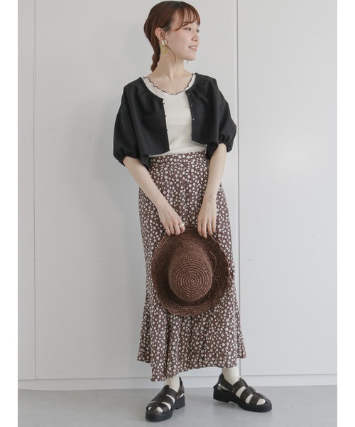 ehka sopo（エヘカソポ）の「スカラップペーパーハット（ハット・レディース・ベージュ/ブラウン/オフホワイト・ﾌﾘ-）」の10枚目の写真