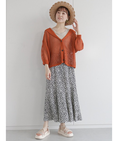 ehka sopo（エヘカソポ）の「スカラップペーパーハット（ハット・レディース・ベージュ/ブラウン/オフホワイト・ﾌﾘ-）」の13枚目の写真