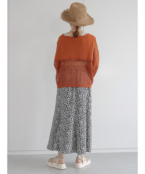 ehka sopo（エヘカソポ）の「スカラップペーパーハット（ハット・レディース・ベージュ/ブラウン/オフホワイト・ﾌﾘ-）」の14枚目の写真