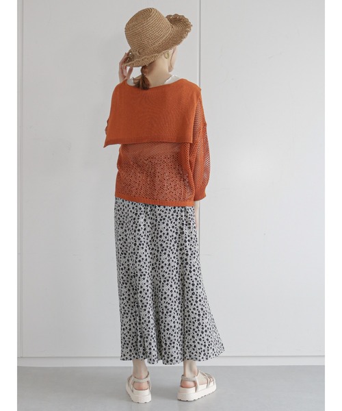 ehka sopo（エヘカソポ）の「スカラップペーパーハット（ハット・レディース・ベージュ/ブラウン/オフホワイト・ﾌﾘ-）」の15枚目の写真