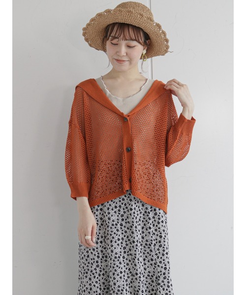 ehka sopo（エヘカソポ）の「スカラップペーパーハット（ハット・レディース・ベージュ/ブラウン/オフホワイト・ﾌﾘ-）」の16枚目の写真