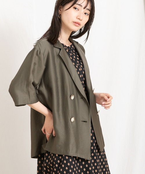 専用　Gready Brilliant シアーテーラード５分袖ジャケット　新品 Gready Brilliant（グレディブリリアン）の「シアーテーラー5分袖