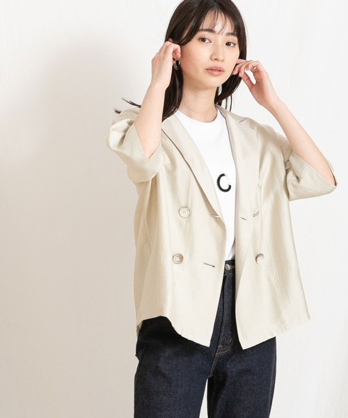 専用　Gready Brilliant シアーテーラード５分袖ジャケット　新品 Gready Brilliant（グレディブリリアン）の「シアーテーラー5分袖