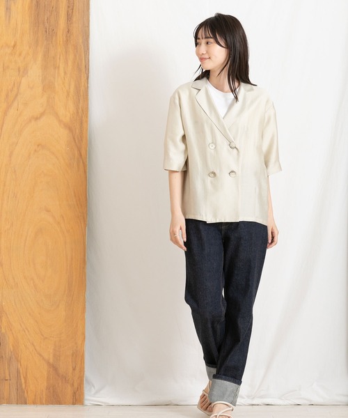 専用　Gready Brilliant シアーテーラード５分袖ジャケット　新品 Gready Brilliant（グレディブリリアン）の「シアーテーラー5分袖