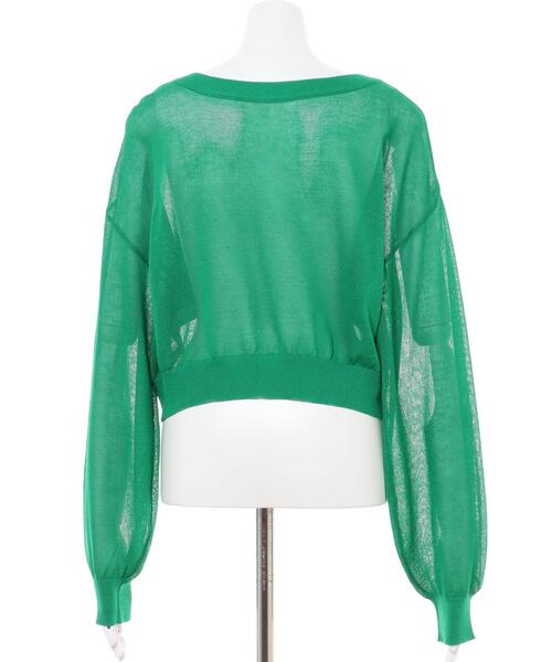 INGNI（イング）の「カラーシアー／カーディガン（カーディガン/ボレロ・レディース・グリーン/オレンジ/ブルー/ピンク/ブラック・M）」の7枚目の写真