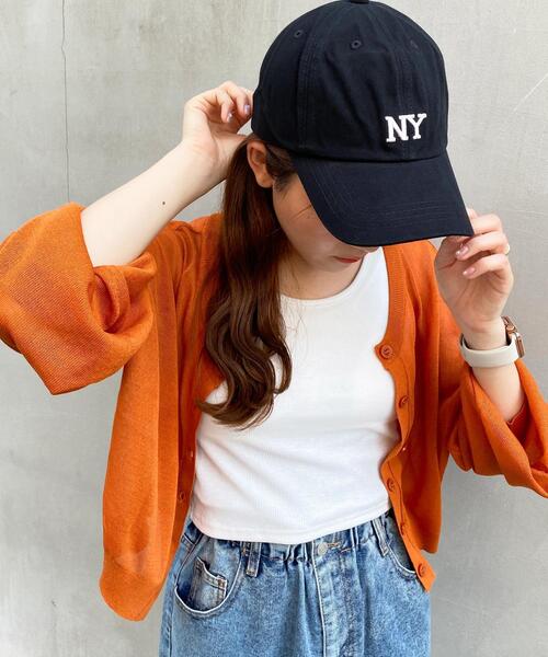 INGNI（イング）の「カラーシアー／カーディガン（カーディガン/ボレロ・レディース・グリーン/オレンジ/ブルー/ピンク/ブラック・M）」の11枚目の写真