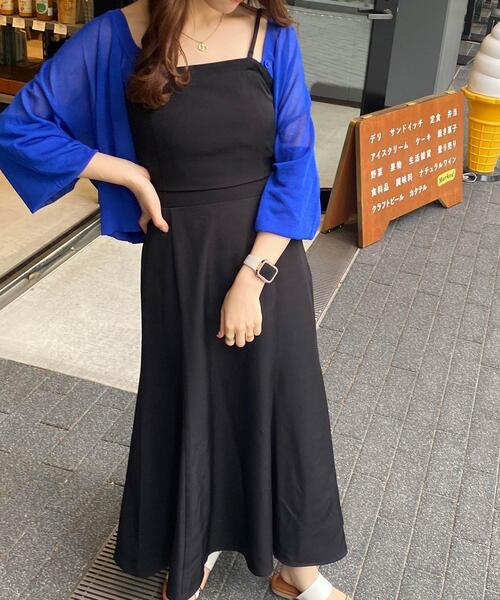 INGNI（イング）の「カラーシアー／カーディガン（カーディガン/ボレロ・レディース・グリーン/オレンジ/ブルー/ピンク/ブラック・M）」の12枚目の写真