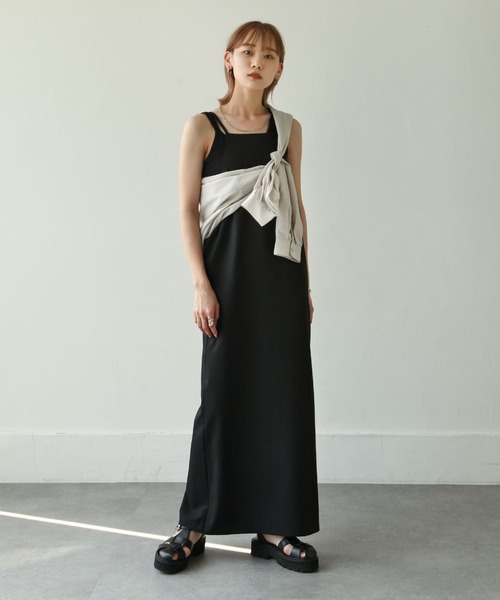 Chillfar(チルファー)の「キャミワンピース(ワンピース・レディース・ブラック/カーキ/アイボリー・FREE)」の22枚目の写真