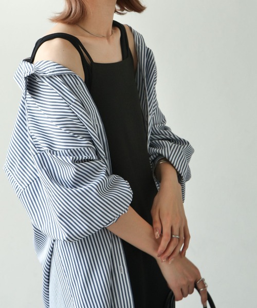 Chillfar(チルファー)の「キャミワンピース(ワンピース・レディース・ブラック/カーキ/アイボリー・FREE)」の6枚目の写真