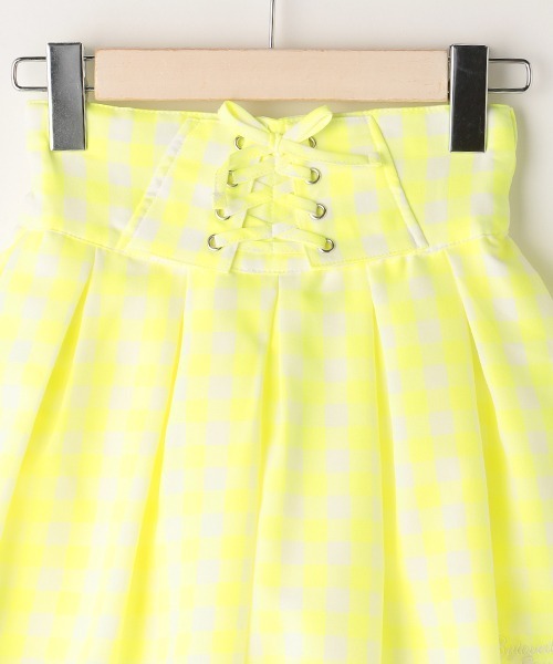 by LOVEiT（バイラビット）の「ギンガムプリーツキュロット（その他パンツ・キッズ・ピンク/イエロー/ブルー/ブラック・120cm/150cm/130cm/160cm/140cm）」の7枚目の写真