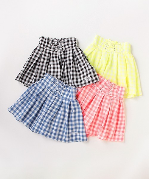 by LOVEiT（バイラビット）の「ギンガムプリーツキュロット（その他パンツ・キッズ・ピンク/イエロー/ブルー/ブラック・120cm/150cm/130cm/160cm/140cm）」の12枚目の写真