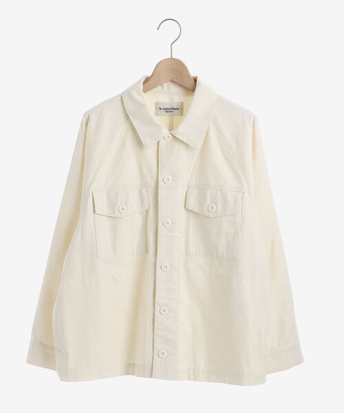 le.coeur blanc（ルクールブラン）の「バックサテンミリタリージャケット（ミリタリージャケット・レディース・アイボリー/カーキオリーブ・38）」の21枚目の写真