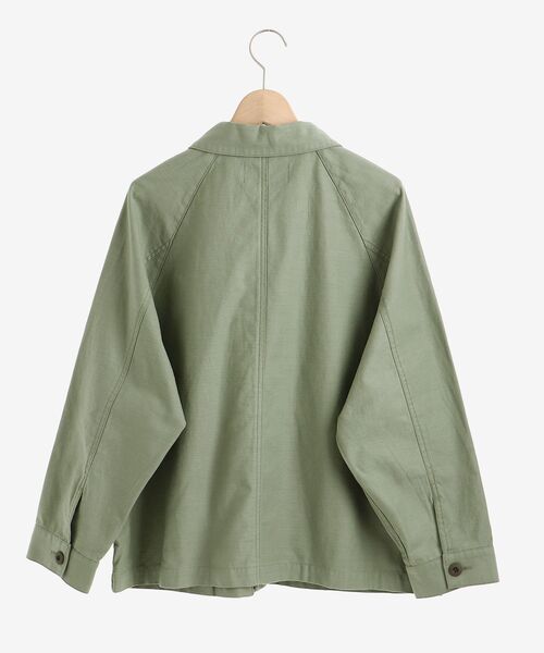 le.coeur blanc（ルクールブラン）の「バックサテンミリタリージャケット（ミリタリージャケット・レディース・アイボリー/カーキオリーブ・38）」の18枚目の写真
