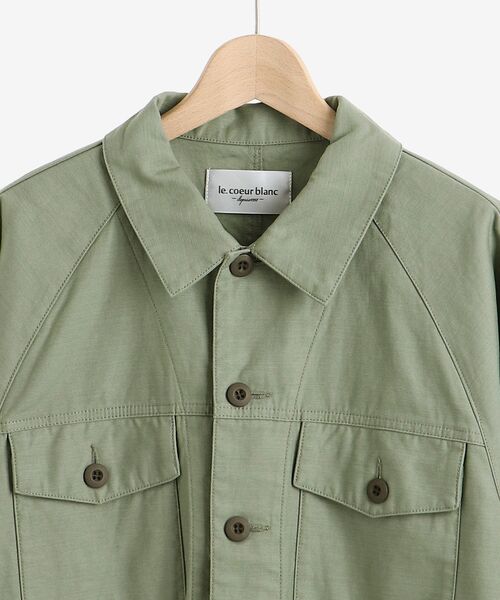 バックサテンミリタリージャケット ミリタリージャケット