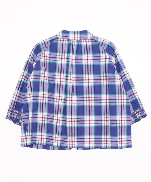 chambre de charme（シャンブルドゥシャーム）の「cdc マドラス シャーリングブラウス（シャツ/ブラウス・レディース・パープル/レッド・FREE）」の15枚目の写真