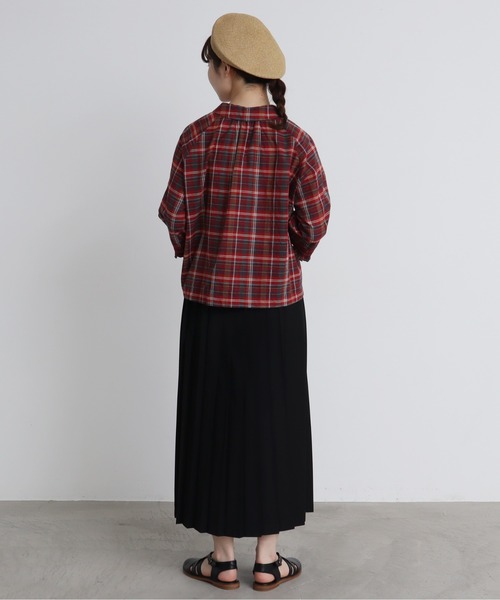 chambre de charme（シャンブルドゥシャーム）の「cdc マドラス シャーリングブラウス（シャツ/ブラウス・レディース・パープル/レッド・FREE）」の20枚目の写真