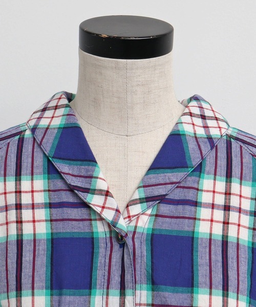 chambre de charme（シャンブルドゥシャーム）の「cdc マドラス シャーリングブラウス（シャツ/ブラウス・レディース・パープル/レッド・FREE）」の8枚目の写真