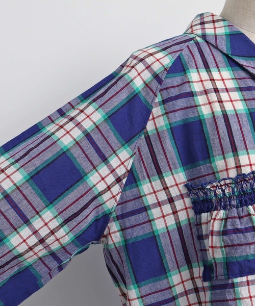 chambre de charme（シャンブルドゥシャーム）の「cdc マドラス シャーリングブラウス（シャツ/ブラウス・レディース・パープル/レッド・FREE）」の21枚目の写真