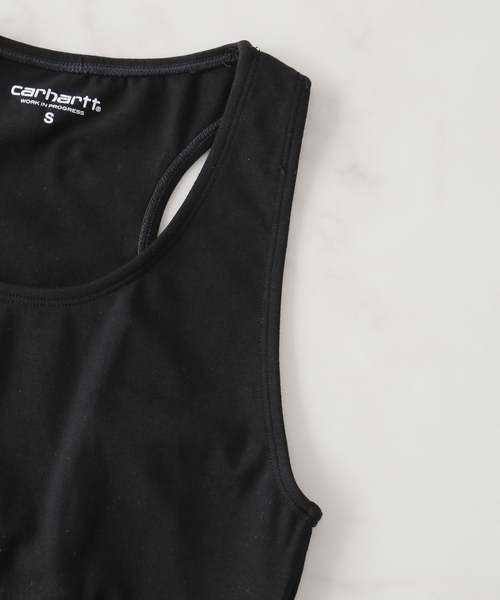 Charles Chaton（シャルルシャトン）の「CARHARTT WIP W SCRIPT RACER TANK（Tシャツ/カットソー・レディース・ブラック/ホワイト・X-SMALL/SMALL/MEDIUM）」の8枚目の写真