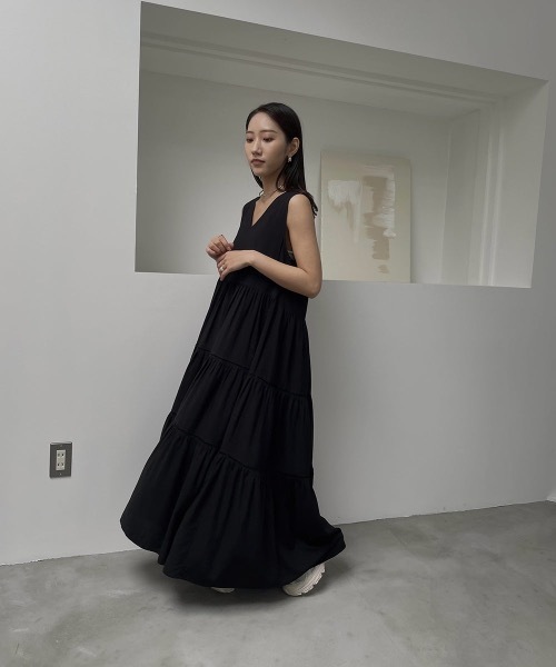I_am（アイアム）の「radder lace tiered ops（ワンピース・レディース・ホワイト/ブラック・FREE）」の2枚目の写真