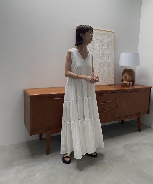 I_am（アイアム）の「radder lace tiered ops（ワンピース・レディース・ホワイト/ブラック・FREE）」の3枚目の写真