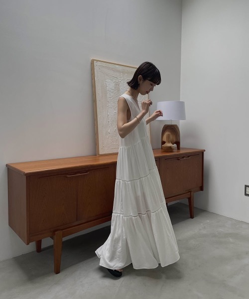 I_am（アイアム）の「radder lace tiered ops（ワンピース・レディース・ホワイト/ブラック・FREE）」の10枚目の写真