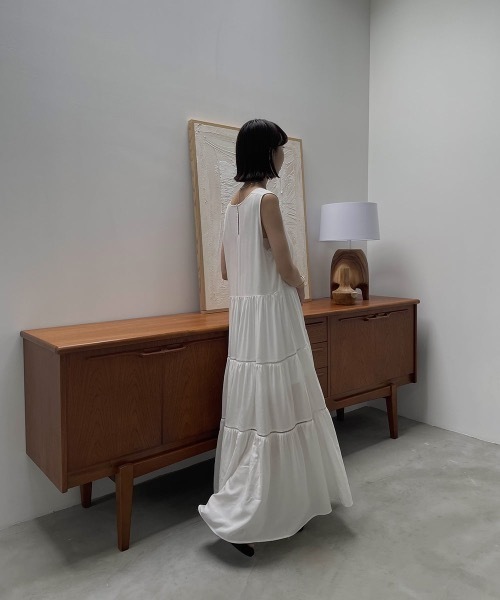 I_am（アイアム）の「radder lace tiered ops（ワンピース・レディース・ホワイト/ブラック・FREE）」の4枚目の写真
